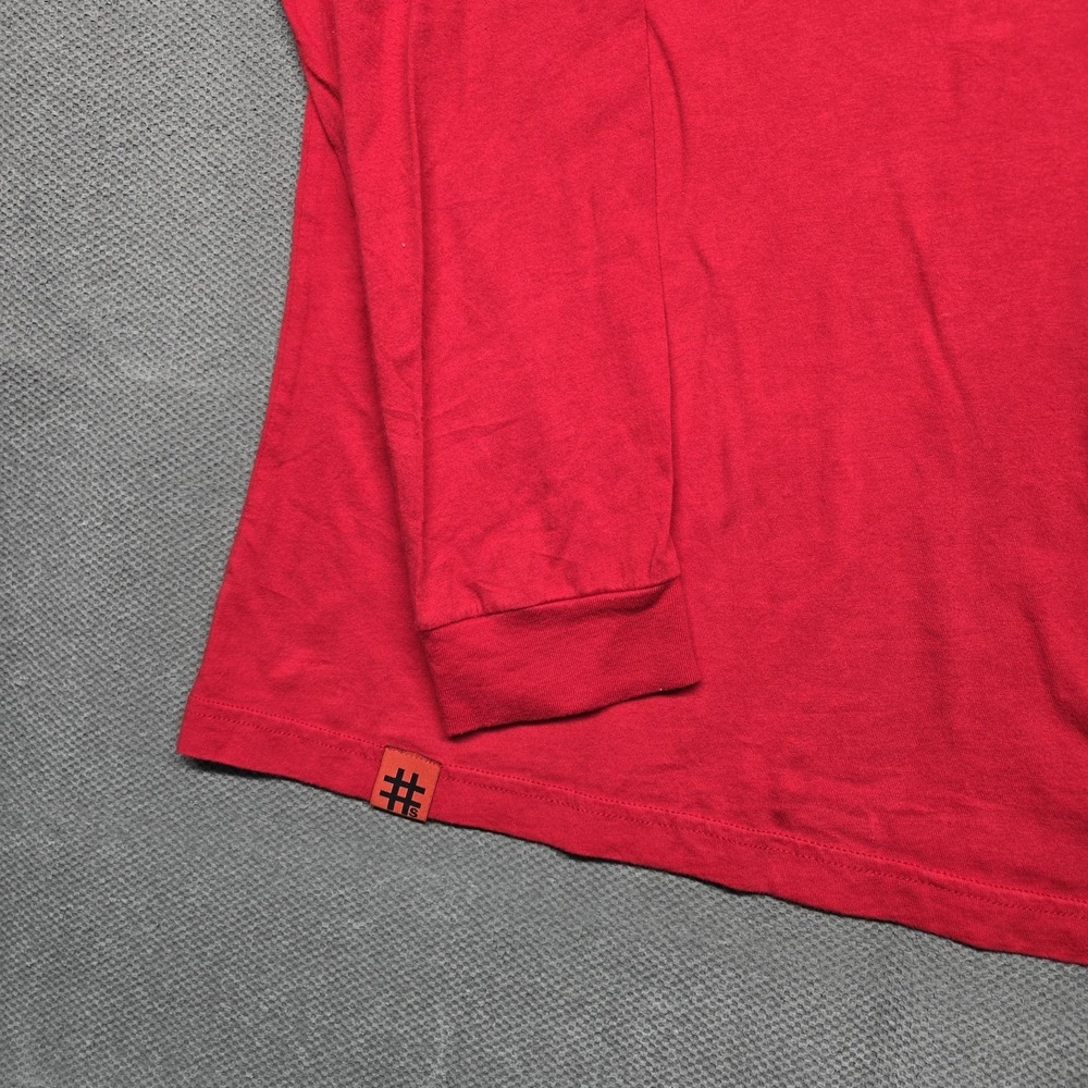 Supreme Shirt Mens XL Red Long Sleeve Social‎ Anxiety Embroidered Logo Tee - Picture 6 of 16
